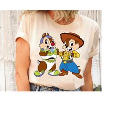 Disney Chip And Dale Buzz and Woody Toy Story Costume Halloween Shirt, Rescue Ranger Double Trouble Shirt,Disneyworld Ha