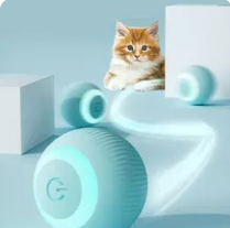Electric Cat Ball Toys Automatic Rolling Smart Cat Toys Interactive for Cats Training Self-moving Kitten Toys for Indoor