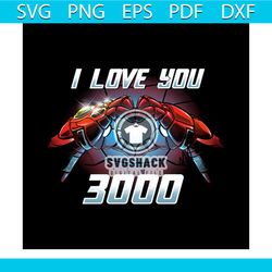 I Love You 3000 Avengers End Game TV Show Svg