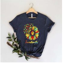 Custom Juneteenth Melanin Flower Shirt, Black Independence T-Shirt, Juneteenth Independence Day, Black History Shirt, Ju