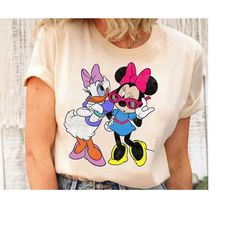 Disney Mickey And Friends Daisy Duck & Minnie Minnie Fashion Shirt, Disney Trip Tee,Disneyland Family Vacation Gift,WDW