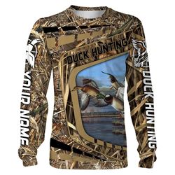 Duck Hunting Custom Name 3D All Over Print Shirts, Face Shield &8211 Personalized Hunting Gifts &8211 Fsd253