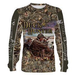 Duck hunting Custom Name 3D All over print Shirts, Face shield &8211 personalized hunting gifts &8211 FSD323