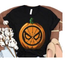 Marvel Spider-Man Halloween Pumpkin T-Shirt, Disneyworld Halloween Party Gift Shirt, Disney Halloween 2023 Shirt, Hallow