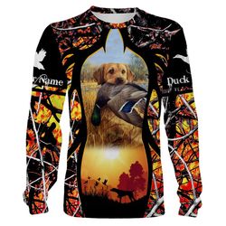 Duck hunting Custom Name 3D All over print Shirts, Face shield &8211 Personalized hunting gifts &8211 FSD354