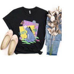 Retro Disney Winnie The Pooh Eeyore Retro Butterflies Poster Shirt, Magic Kingdom Unisex T-shirt Family Birthday Gift Ad