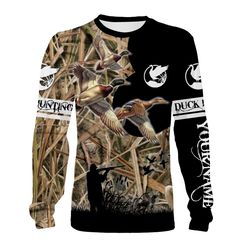 Duck Hunting Custom Name 3D All Over Print Sweatshirt, Long Sleeves, Hoodie, Zip Up Hoodie- Personalized Hunting Shirt F