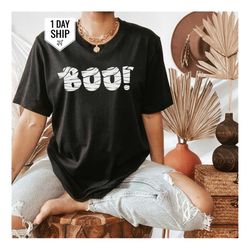 Boo Halloween Shirt, Cute Ghost Halloween T-Shirt, Funny Halloween Shirt, Halloween T-Shirt, Halloween Party Shirt, Ghos