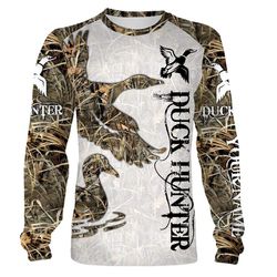 Duck Hunting Custom Name 3D printing Hoodie, Zip up hoodie, Long sleeves, T-shirt &8211 FSD88