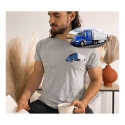 POCKET Portrait Truck Custom Shirt,  Truck Gift T-Shirt, Father Shirt, Gift For Family, Daily t-shirt, Casual t-shirts