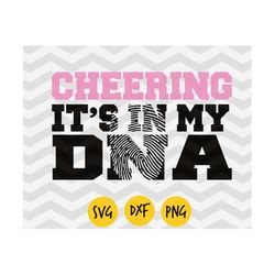 Cheer svg, Cheering it's in my DNA svg, Cheering svg, Cheer cut file svg, Cheerleader silhouette svg, Cheer mama png, DI