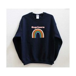 capricorn af sweatshirt, capricorn rainbow sweater cute, capricorn shirt capricorn crew neck capricorn gift capricorn sw