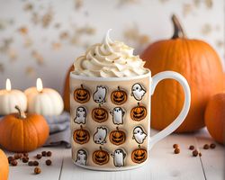 Halloween Mug, Boo Pumpkin Mug, Cute Ghost Halloween Mug, Fall Autumn Coffee Mug, Gift For Her, Inflated Sprinkle Mug, T