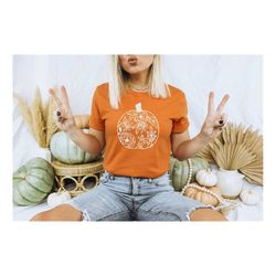 Thanksgiving Pumpkin Shirt, Fall Shirt,  Autumn Shirt, Mandala Pumpkin Shirt, Pumpkin Tee