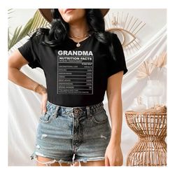 Nutrition Grandma Food T-Shirt, Mother's Day Nutrition Facts Shirt, Funny Family Shirt, Family Group Shirt