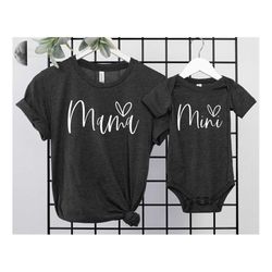 Mama And Mini Shirt , Matching PERSONALIZATION Family Shirt, Mama Shirt, Mini Shirt ,Mothers Day Gift, Mommy And Me Shir