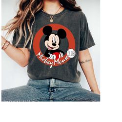 Retro Mickey Mouse Club Shirt, Mickey 1928 Steamboat Willie T-shirt, Disneyland Trip Gift, WDW Matching Family Shirts, M