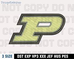 Purdue Boilermakers Embroidery Designs, NCAA Logo Embroidery Files, Machine Embroidery Pattern