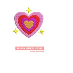 Heart Embroidery design, Embroidery file, Machine Embroidery Design, Embroidery pattern file, Instant Download, , love,