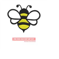 Bee Embroidery design, Embroidery file, Machine Embroidery Design, Embroidery pattern file, Instant Download, Bee, Flyin