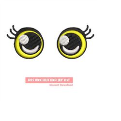 Cartoon Eyes embroidery design, Embroidery file, Machine Embroidery Design, Embroidery pattern file, expressions, comic,