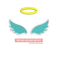 Angel wings embroidery design, Embroidery file, Machine Embroidery Design, Embroidery pattern file, angel wings, feather