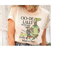 Vintage Robin Hood And Little John Oo De Lally Golly What A Day Shirt, Disney Robin Hood Shirt, Disneyland WDW Matching