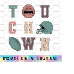Retro Touch Down Svg, Football Mama Svg, Football Mom Svg, Mother's Day Svg, Sport Mom Svg, Football Svg, Gift For Playe