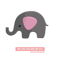 Elephant Embroidery design, Embroidery file, Machine Embroidery Design, Embroidery pattern file, cartoon, cute, funny, a