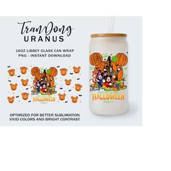Not So Scary Halloween Party 16oz Libbey Can Glass Png, Boo Png, Spooky Season, Mouse Pumpkin Png, Happy Halloween, Hall