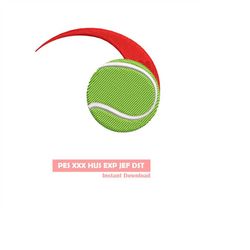 Tennis embroidery design, Embroidery file, Machine Embroidery Design, Embroidery pattern file, sport, ball, tennis ball