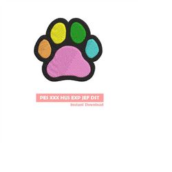 Dog paw Embroidery design, Embroidery file, Machine Embroidery Design, Embroidery pattern file, puppies paw, pets paw, f