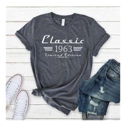 60th Birthday Auto Owner Gift, Classic 1963 Car Lover Shirt, 60th Retro Vintage Gift, Turning 60 Mechanic Gift, Born In