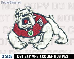 Fresno State Bulldogs Embroidery Designs, NCAA Logo Embroidery Files, Machine Embroidery Pattern