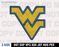 west virginia mountaineers embroidery designs, ncaa logo embroidery files, machi, machine embroidery pattern