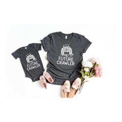 future crawler shirt, funny baby bodysuit, off roading baby, baby shower gift, hipster baby shirt, new baby gifts