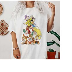 Disney Snow White Seven Dwarf Stack Graphic Shirt, Disneyland Family Matching Shirt, Magic Kingdom Tee, WDW Epcot Theme