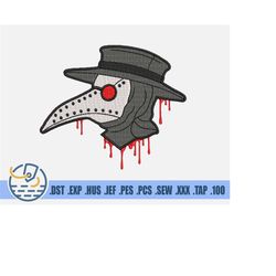 Plague Doctor Embroidery File - Instant Download - Halloween - Horror Movie For Clothing Decoration - Medieval Gothic Pa