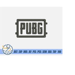 PUBG Logo Embroidery File - Instant Download - Text Design For Clothing Decoration - Gift For Players Team - Video Game