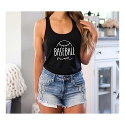 baseball mom racerback tank top, baseball mom gift, baseball tank top, game day tank, cute baseball lover gift, mom base