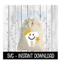 Tooth Faith SVG, Tooth Fairy Princess Mini Canvas Bag SVG File, SVG Instant Download, Cricut Cut File, Silhouette Cut Fi