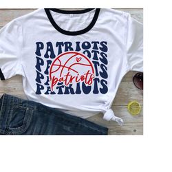 Patriots Basketball SVG PNG, Patriots svg,Stacked Patriots svg,Patriots  Mascot svg,Patriots Mom svg,Patriots Shirt svg,