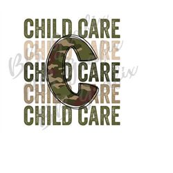 Digital Png File Child Care Stacked Camo Back to School Male Boy Clip Art Printable Waterslide Shirt Sublimation Design