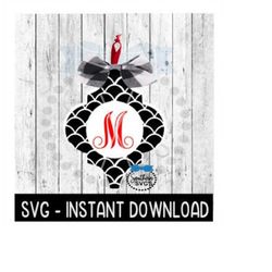 Tile Ornament SVG, Mermaid Frame, Porcelain White Lantern Tile SVG File, Instant Download, Cricut Cut File, Silhouette C