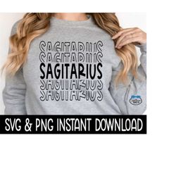 Sagitarius SVG Files, Sagitarius Stacked SVG, Sagitarius Stacked PNG, Instant Download, Cricut Cut Files, Silhouette Cut