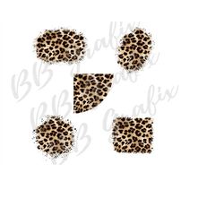 Digital Png Files Leopard Cheetah Sleeve Patch Patches Printable Iron On Sublimation Design INSTANT DOWNLOAD