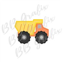 Digital Png File - Dump Truck - Textured - Construction - Yellow, Orange, Black - Sublimation Design - Clip Art - INSTAN