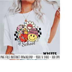 retro happy first day of school png, first day of school png, back to school, back to school gift, gift for teacher, gif