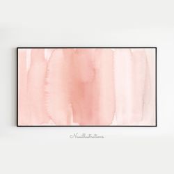 Samsung Frame TV Art Abstract Blush Pink Watercolor Vertical Brush Stroke Downloadable Digital Download Hand Painted