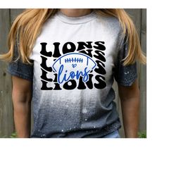 Lions Football SVG PNG, Lions svg,Stacked Lions svg,Lions Mascot svg,Lions Cheer svg,Lions Mom svg,Lions Shirt svg,Lions
